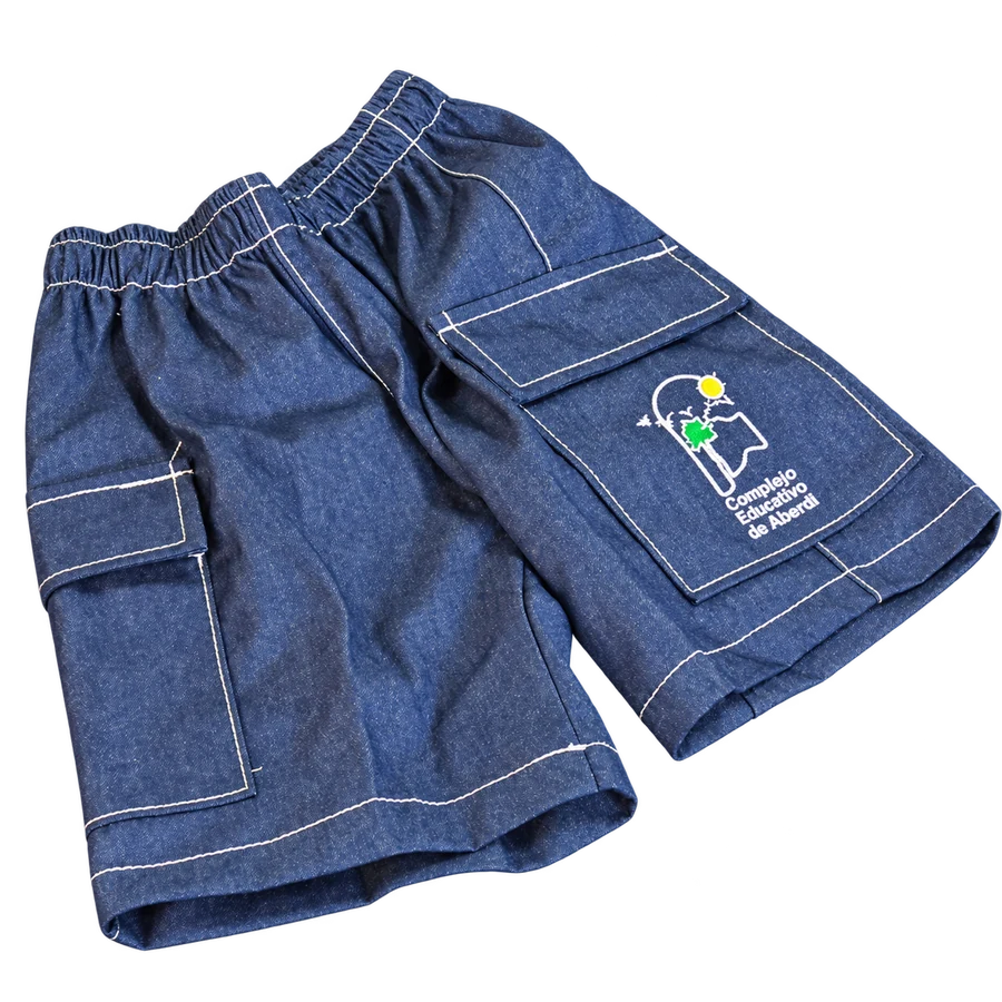 Bermuda de jean unisex del uniforme de Nivel Primario